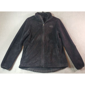The North Face Jacket Womens Medium Black Polyester Long Sleeve Full Zipper Logo